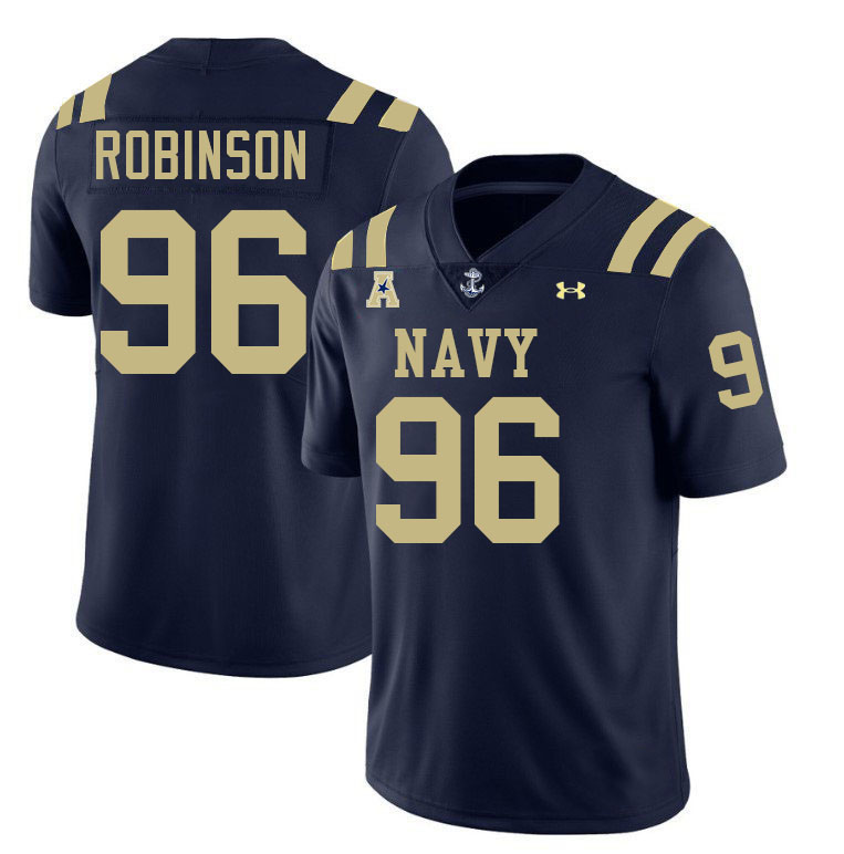 Navy Midshipmen #96 Landon Robinson College Football Jerseys,Apparels Stitched-Navy